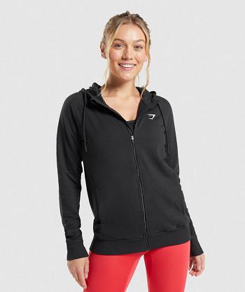 Sudadera Con Capucha Gymshark Entrenamiento Zip Mujer Negras | CO 2026MQZ